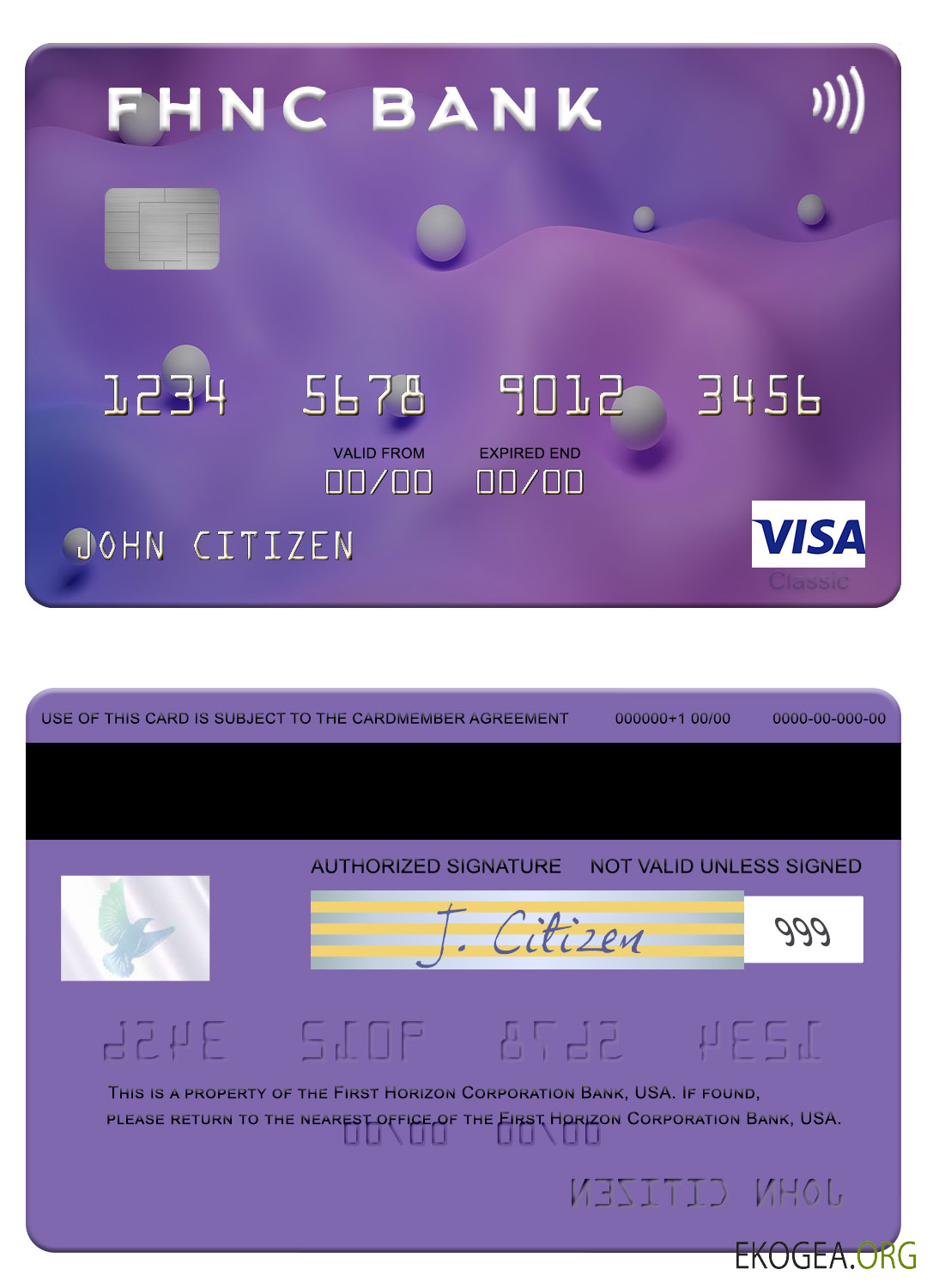 Carte visa USA First Horizon National Corporation Bank
